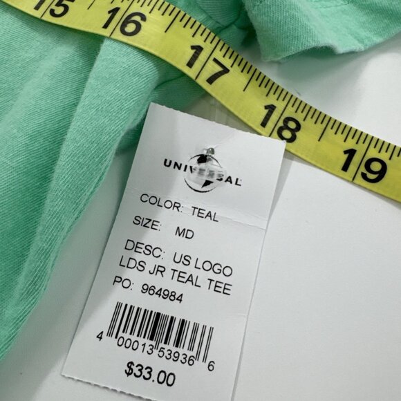 Universal Studios Womens T Shirt Medium Teal Green Lightweight Soft Tee NEW - Picture 7 of 11